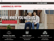 Tablet Screenshot of lawrencegeffenlawyer.com